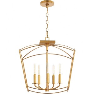 Quorum Lighting Mantle 5 - Light Pendant in  Gold Leaf - 1 of 1