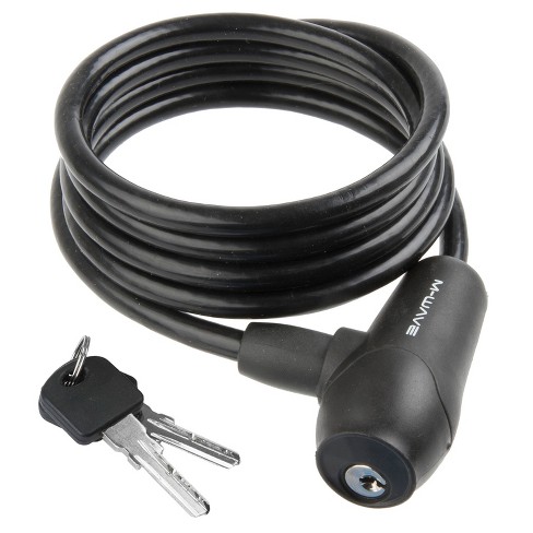 M Wave S8.15 Silicone 5 Foot Bike Lock Black