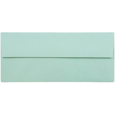 JAM Paper #10 Business Envelopes 4.125 x 9.5 Aqua Blue 1523976I