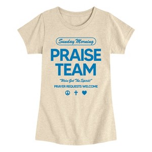 Girls' - Instant Message - Sunday Morning Praise Team Fitted Short Sleeve Graphic T-Shirt - 1 of 4