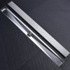 WOWOW 32 in. Linear Shower Drain in Brushed Nickel with Removable Cover Grate - 2 of 4