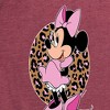 Women's - Disney - Minnie Mouse Leopard Print Silhouette Short Sleeve Graphic T-Shirt - 2 of 4