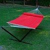 13' Quilted Hammock with Matching Pillow Striped - Red/Brown - Algoma - 2 of 4