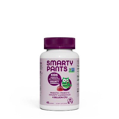 SmartyPants Kids Prebiotic and Probiotic Immunity Formula Gummies - Grape - 45ct
