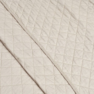 Ava Diamond Neutral Cotton Twin Reversible Quilt Set