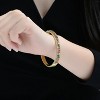Guili 14K Gold Plated Bangle Bracelet with Round Clear and Multi-Colored Cubic Zirconia Offers Radiant Sparkle and a Fun, Eye-Catching Finish - 2 of 3