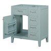 MAYEERTY 30" Bathroom Vanity without Sink Cabinet Base Solid Frame MDF Drawers Green - 2 of 4