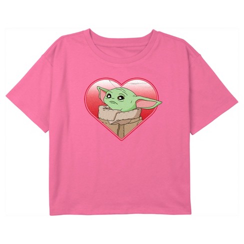 STAR WARS Girl's Cute Baby Yoda Grogu Child 2 Pack T-Shirts