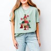 Christmas Tree Patchwork Print - Women's Short Sleeve Graphic T-Shirt - 2 of 4