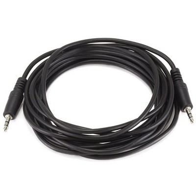 Monoprice Audio/Stereo Cable - 12 Feet - Black | 3.5mm Plug/Plug Male/Male