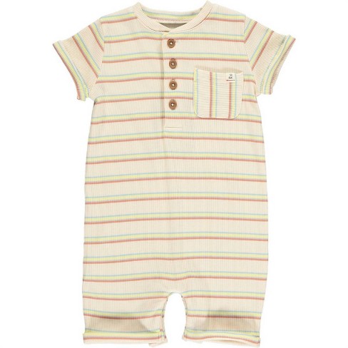 Gender Neutral Boy's Camborne Henley Romper - ME & HENRY - image 1 of 2