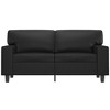 vidaXL 2-seater Sofa Black Faux leather 2-Seater Durable 2-Seater Sofa - 2 of 4