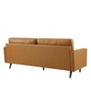 81" Valour Leather Sofa Tan - Modway: Mid-Century Modern, Walnut-Stained Legs, Supports 900 lbs - 4 of 4
