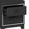 NicBex 6 Drawers Nightstand,Bedside Table with Metal Handle and Sparkling Shiny Decoration,Modern Side Table for Bedroom - 4 of 4
