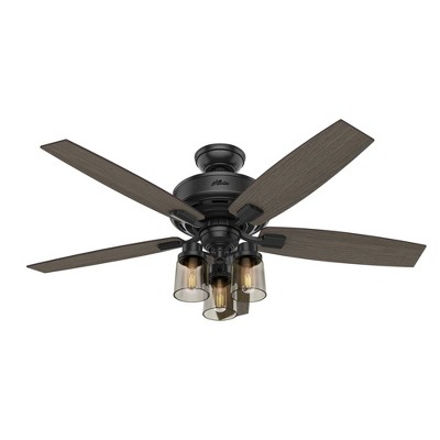52" Bennett 3-Light Ceiling Fan with Remote (Includes LED Light Bulb) - Hunter Fan