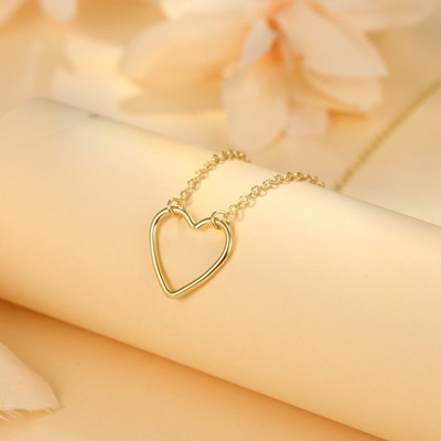 Turandoss Dainty 14K Gold Heart Choker Necklace for Women, Gold Jewelry for Women Trendy, Birthday Gifts for Teen Girls, Adjustable