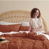 Bedsure | Solid Minimalist Embroidery Duvet Cover Set Cozy and Stylish Bedding Set - 4 of 4