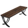 Resenkos Computer Desk, Office Desk, Study Desk,78.74" Two Person Desk Industrial Double Computer Desk with Metal Frame,Brown - 2 of 2