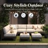 LayinSun Wicker Rattan Patio Furniture Set, Deep Seating Outdoor Modular Sectional Sofa Conversation Set with Thick Cushions - 2 of 4