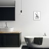 Stupell Industries Monochrome Elephant Bathing Splashing Water Bathtub Black Framed Giclee Art - 2 of 4