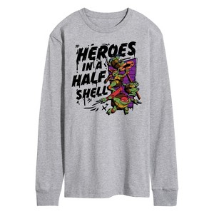 Men's - Teenage Mutant Ninja Turtles Mutant Mayhem - Heroes In A Half Shell Long Sleeve Graphic T-Shirt - 1 of 3