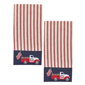 Park Designs Star Spangled Truck Dishtowel 2 Set - 1 of 4