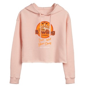 Women's - The Big Lebowski - Southern California Bowling League Cropped Graphic Hoodie - 1 of 3
