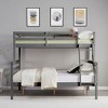 NicBex Bunk Bed,Wood Bunk Bed Frame with Ladder and High Guardrail,Twin Size Bed Frame for Kids Teens,No Box Spring Needed - 2 of 4