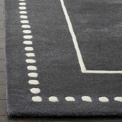 Ivory Hand-Tufted Wool 4' x 6' Rectangular Area Rug