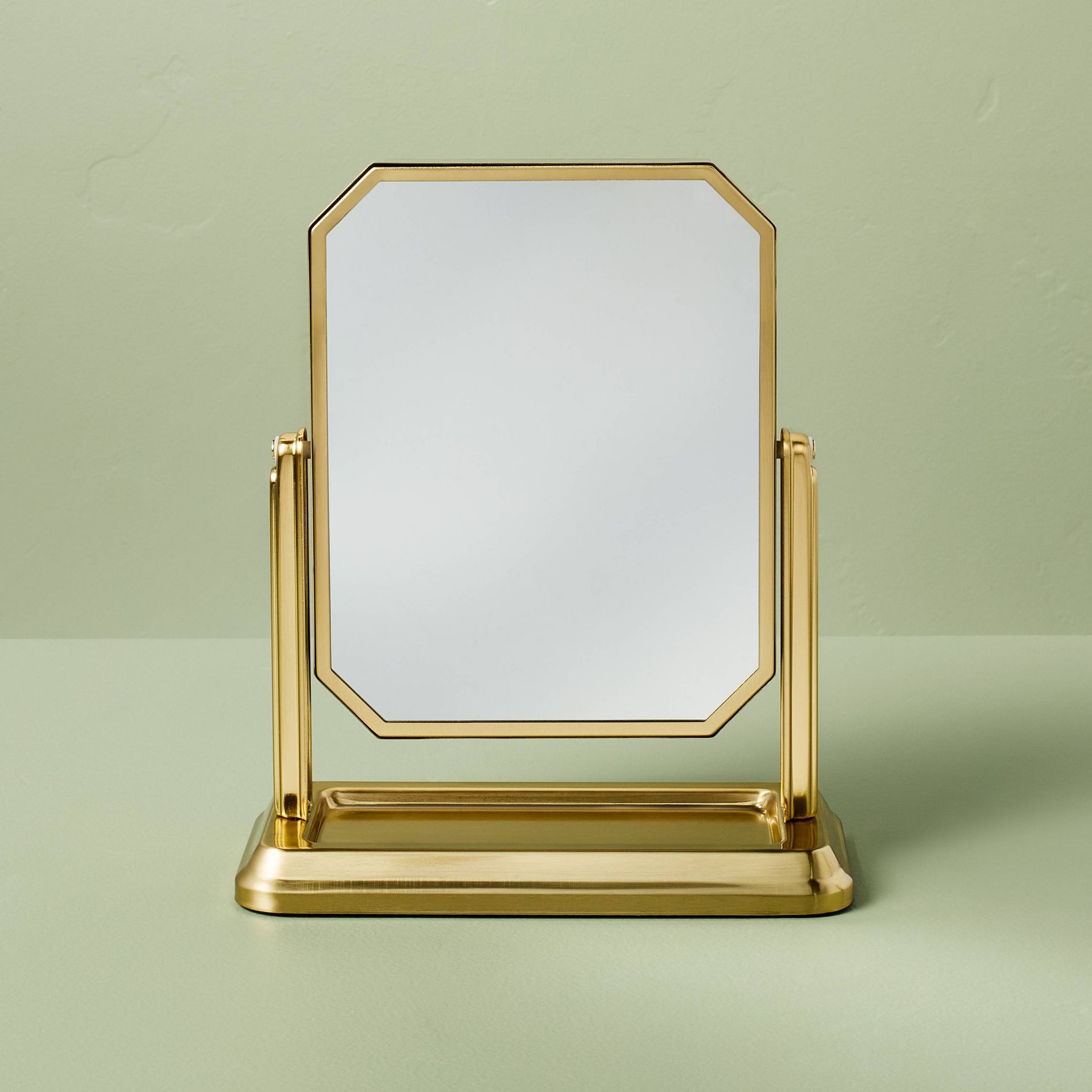 Vintage Vanity Mirror with Tray Brushed Brass - Hearth & Hand™ with Magnolia