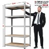 Yaheetech 71in 5-Tier Metal Storage Rack 5 Adjustable Shelves Boltless Shelving - 3 of 4