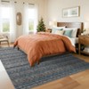 Modern Washable Area Rug Non Shedding Soft Ultra Thin Striped Contemporary Accent Carpet Non Slip Abstract Carpet for Bedroom Living Room - 2 of 4