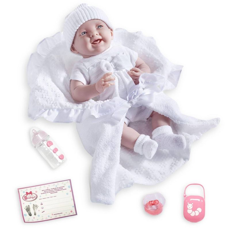 JC Toys La Newborn 15.5&#34; Baby Doll - White Outfit, 1 of 6