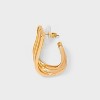 Twisted J-Hoop Earrings - A New Day™ Gold: Nickel-Free Metal, Post Closure, 1.4" Length, 0.85" Width, Drop Style - 3 of 3