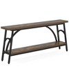 Resenkos Entryway Table, Console Sofa Table,2-Tier Console Table, 70.8" Sofa Table Hallway Table with Open Shelves,Rustic Brown - 3 of 3