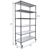 Lyngins 6-Tier Ultra Heavy-Duty Storage Shelves, Garage Shelving with Lockable Industrial Wheels & Adjustable Shelves, Metal Shelf Wire Shelving Unit - 4 of 4