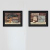 "Hot Bath / Clean Towels" 2-Piece Vignette by Pam Britton, Black Frame - 3 of 4