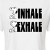Women's - Peanuts - Snoopy Inhale Exhale Cropped Graphic T-Shirt - 2 of 4