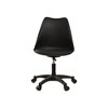 Adjustable Rolling Chair With Wheels, Armless Office Chair, Ergonomic Computer Desk Chair With Wheels, Support Swivel Task Chair - 4 of 4
