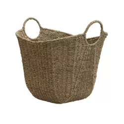 Household Essentials Tall Scoop Basket Paper Rope Natural