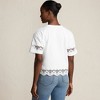 Lands' End Women's Short Sleeve Slub Jersey Cutwork T-Shirt - 2 of 4