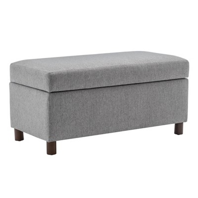 36" Wide Rectangle Storage Bench with Wood Legs - WOVENBYRD