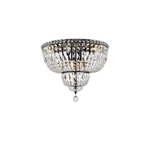 Elegant Lighting Tranquil 10 - Light Flush Mount in  Black - 1 of 3