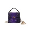 MKF Collection Luxe Croc-Embossed Mini Satchel Bag with Gold Chain Strap, Vegan Leather by Mia K - 2 of 4