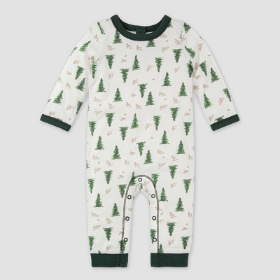 Burt's Bees Baby® Grand Fir Jumpsuit - Dark Green 6-9M