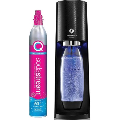 SodaStream E-TERRA Sparkling Water Maker with CO2 and Carbonating Bottle  Black