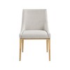 Meridian Furniture,Haines Beige Linen Textured Polyester Fabric Dining Chair - 3 of 4
