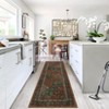 Vintage Runner Rug – Washable Non-Slip Hallway & Entryway Rug, Soft Non-Shedding Low Pile Indoor Carpet, Foldable Kitchen & Laundry Runner Rug - 2 of 4