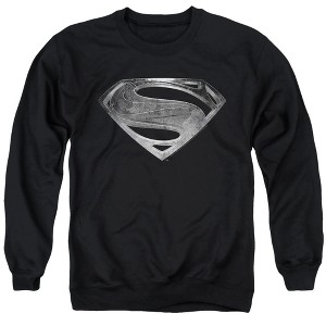 Justice League Movie Superman Symbol Black Suit Adult Crewneck Sweatshirt - 1 of 4