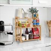 Sorbus 3-Tier Bamboo Coffee Bar Organizer - Storage Shelf for Coffee Bar, Matcha Station - 2 of 4